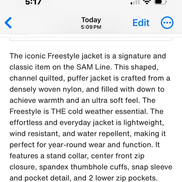 Sam winter jacket size XS, perfect condition, barely worn - Picture 6 of 6